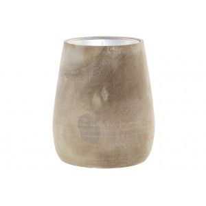 Vela Perfumada de Madera Natural Alpino, Velas Aromaticas Decorativas 12X12X14,5