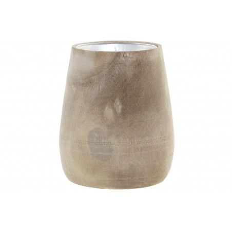 Vela Perfumada de Madera Natural Alpino, Velas Aromaticas Decorativas 12X12X14,5