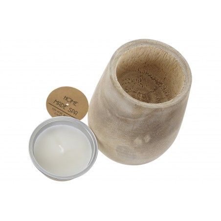 Vela Perfumada de Madera Natural Alpino, Velas Aromaticas Decorativas 12X12X14,5