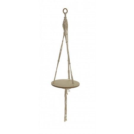 Fioriera Pensile da Corda e Legno Naturale, per Interni/Esterni. Design etnico, con Boho. Set di 3 - Casa e altro ancora