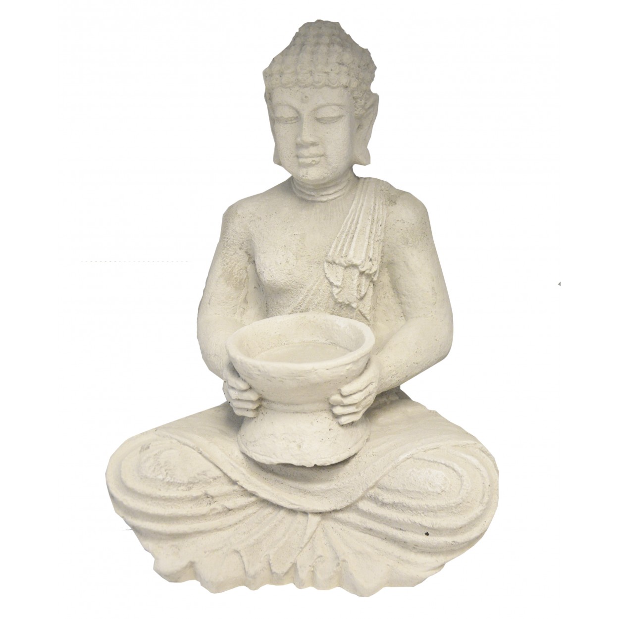 Buda Jardín Decorativo, Figuras Decoración de Jardín o Exterior. Buda Porta-velas Grande 42x24x30 cm