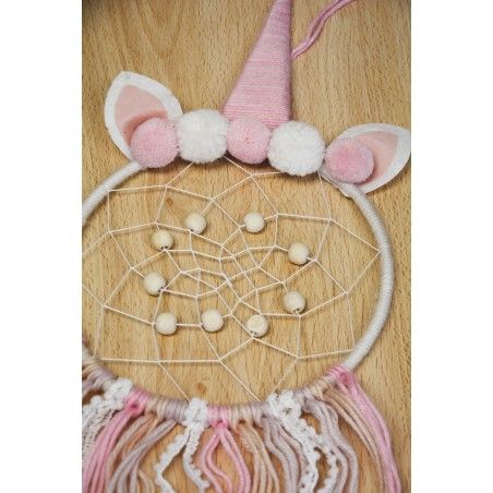 Dream catcher per Bambini Unicorno Parete, colore Bianco e Rosa. Design Bambino elegante Fantasia - Casa e altro ancora