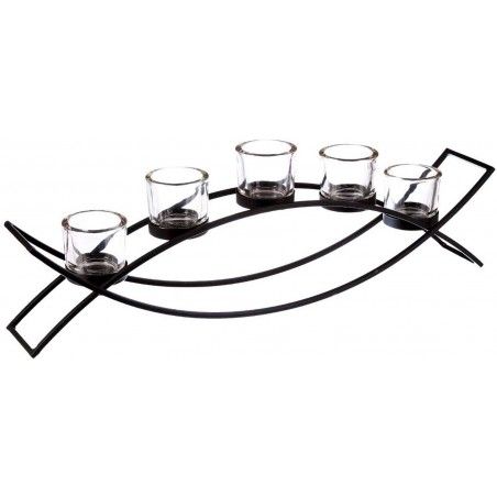 Candle holder Metal Decoration, Candle holder Modern, Black, for 5 Candles, Carrying Black Candles, Interior Decoration,