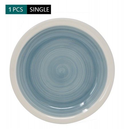 La vaisselle en céramique Effet Aquarelle par Morceaux Individuels en couleur Bleu.