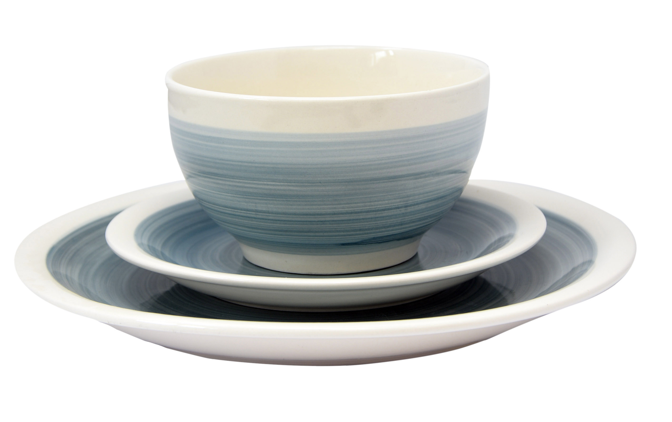 La vaisselle en céramique Effet Aquarelle par Morceaux Individuels en couleur Bleu.