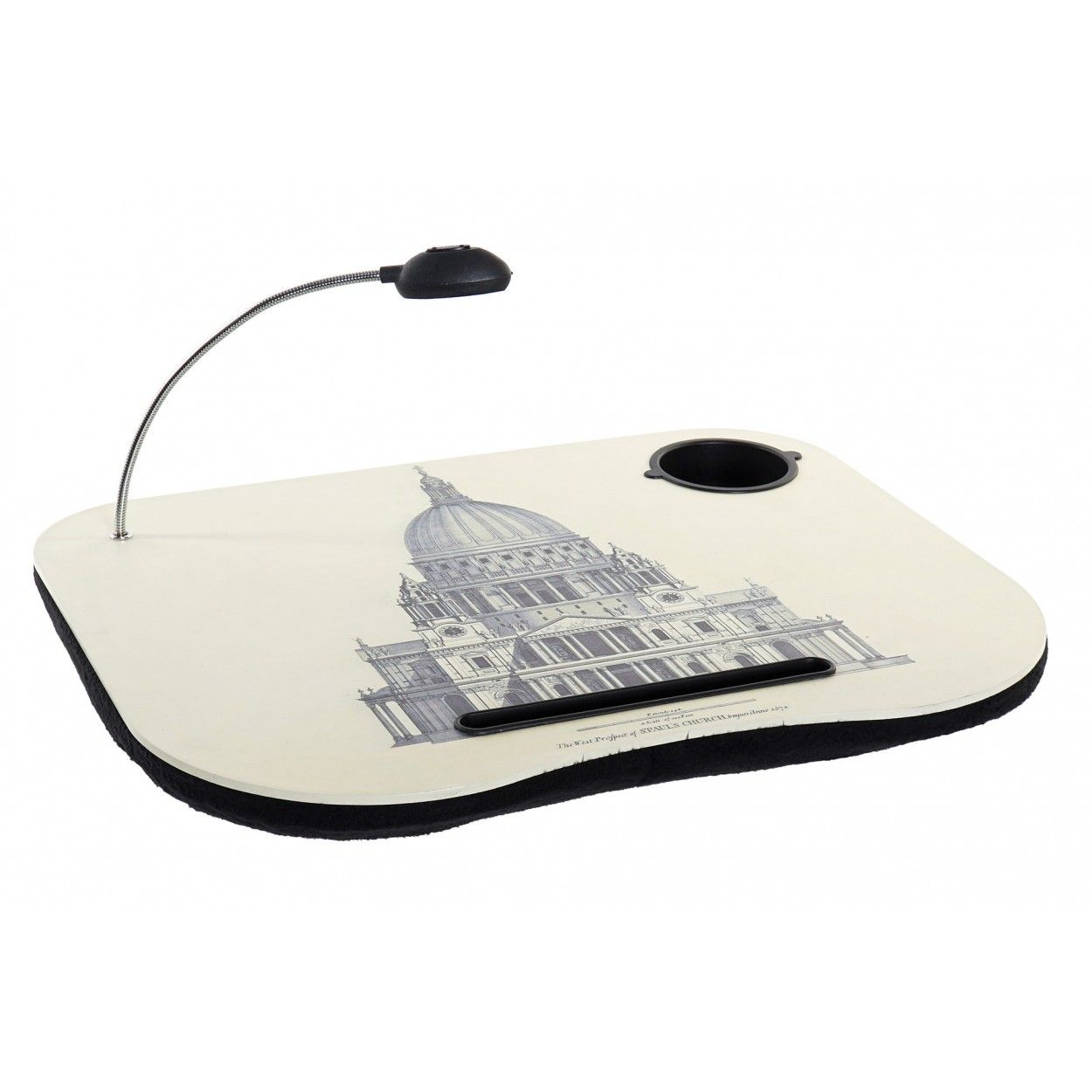 Tray with Led Lamp Padded Computer 48x38x7 cm