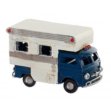 Autocaravana de Decoración Vintage Vehículo Metal 11,5x5x8