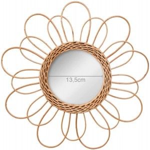 Mirror Circular Wall of Natural Rattan, Mirrors, Original Decorative. Decoration Bedroom/Bathroom ø38 cm