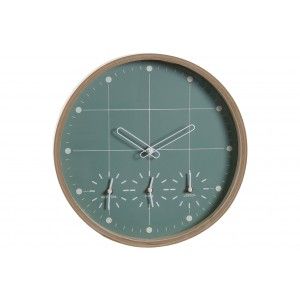 Reloj de Pared Analógico, con forma Circular, de Madera MDF, Diseño Scandi 34x34x5 cm