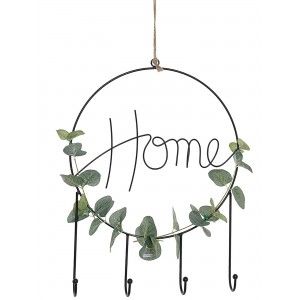 Appendiabiti a Parete, in Metallo, con Design Scandi e 4 Ganci per appendere 30x5x41