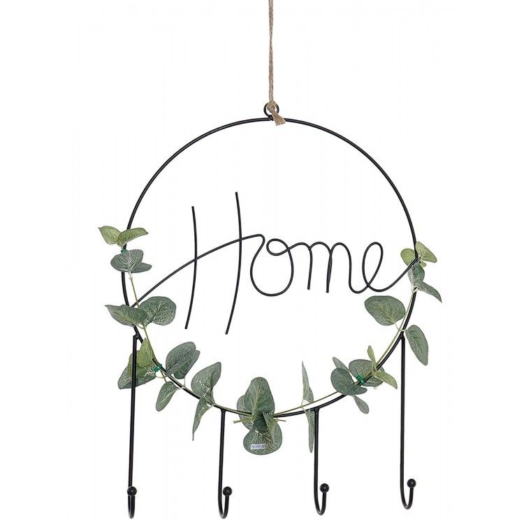Appendiabiti a Parete, in Metallo, con Design Scandi e 4 Ganci per appendere 30x5x41