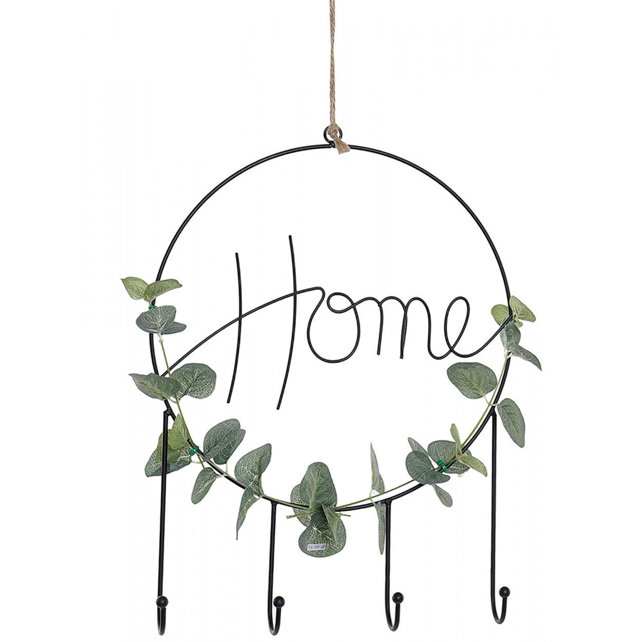 Appendiabiti a Parete, in Metallo, con Design Scandi e 4 Ganci per appendere 30x5x41