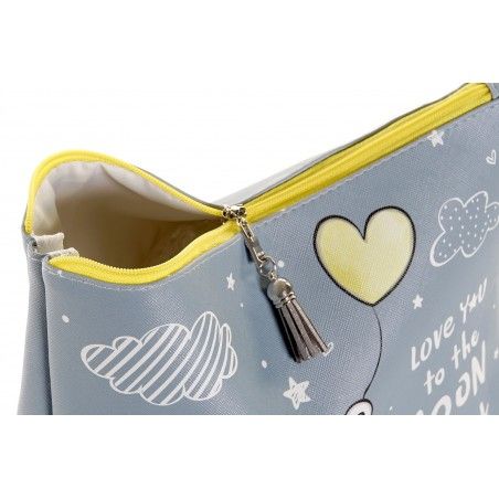 Neceser de Viaje Infantil con Diseño de Elefante y Frase 25X8X20 cm