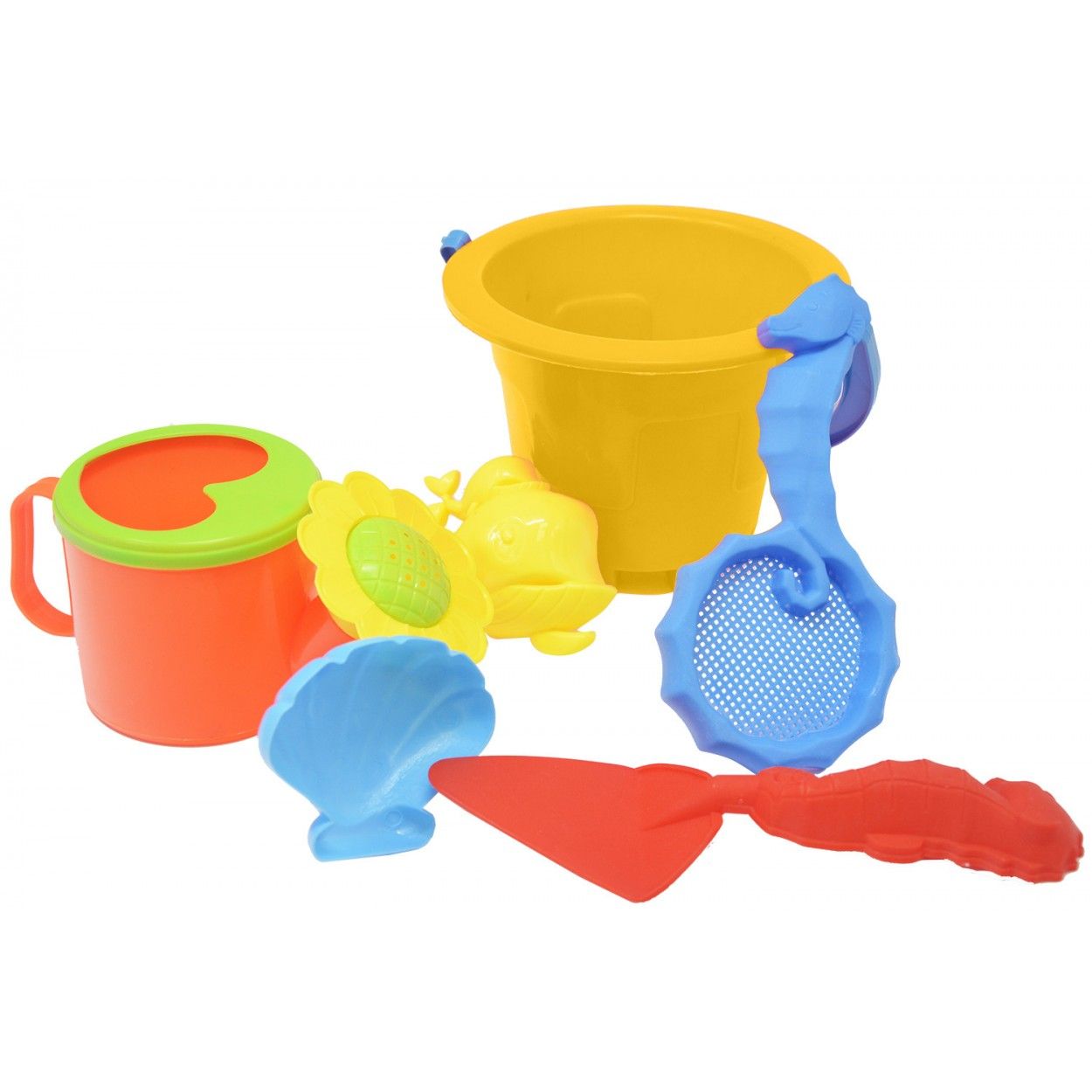 Juguetes Playa para Niños en Cubo, Cubo con Accesorios para Playa Coloridos, Juegos de Playa Originales
