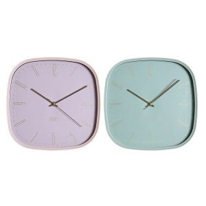 Reloj de Pared Cuadrado, Diseño Scandi, Reloj Decoración de Pared Análogico 29,7x29,7x4,7 cm