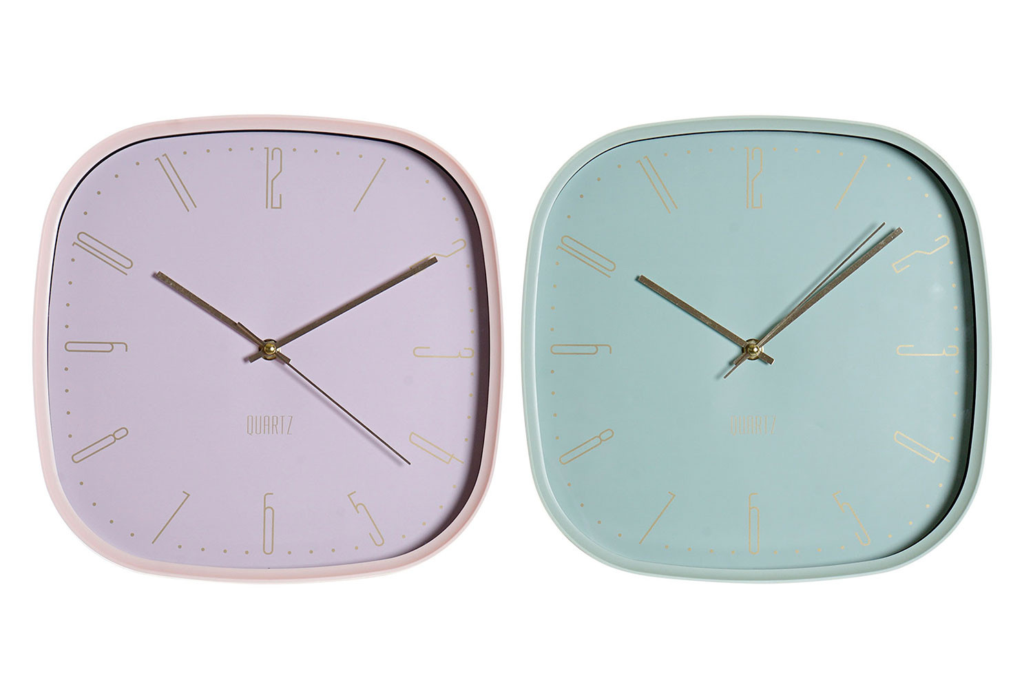 Reloj de Pared Cuadrado, Diseño Scandi, Reloj Decoración de Pared Análogico 29,7x29,7x4,7 cm