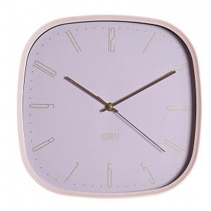 Reloj de Pared Cuadrado, Diseño Scandi, Reloj Decoración de Pared Análogico 29,7x29,7x4,7 cm
