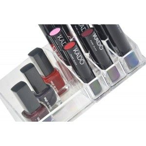 Organizer Makeup Clear Organizer Cosmetic Acrylic Organizer with 9 Spaces Modern, 17x9,5x7cm