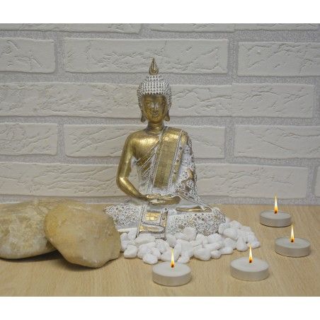 La Figure de Bouddha, de la dorure pour la décoration intérieure. Design Zen - Wabi Sabi - Maison et plus.
