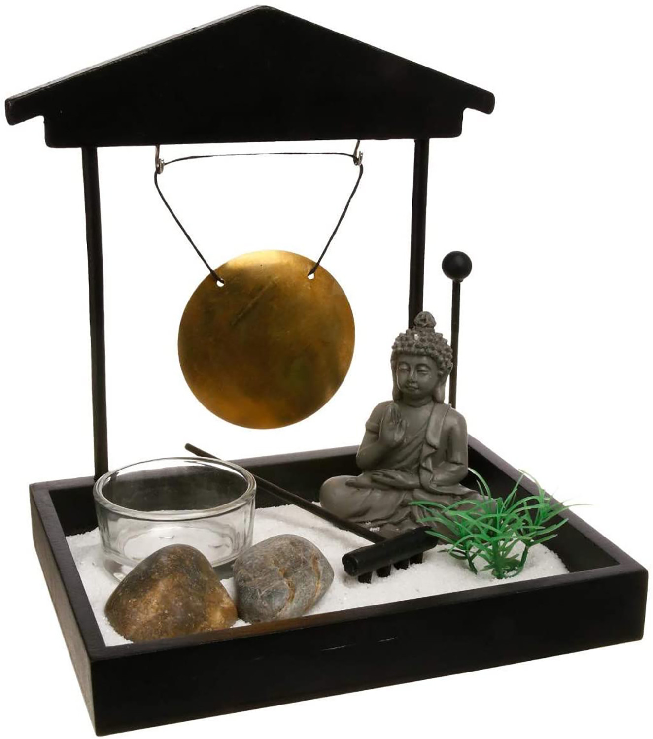 Zen garden Piccolo Giardino Zen Buddha, Decorazione, Zen, Giardino Zen Buddha Tori con Bong, 16cm