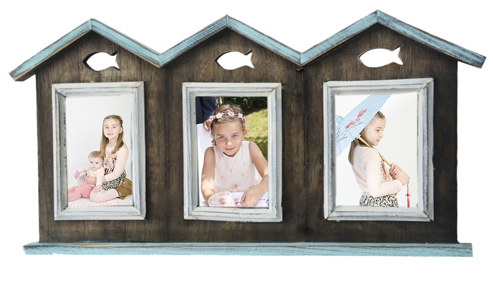 Cornice per foto/foto di Titolare, 10x15 cm, in Legno, con tocchi di Blu e Bianco. Design elegante e Moderno - Casa e altro