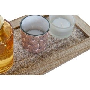 Aroma diffuser Rods 80ml + 3 Candles, Aromatic Wax + Wooden Supports 37,5X9X15cm