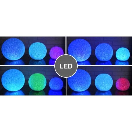 Bola Decorativa Luminosa Multicolor, Decoración Lampara Luces LED 3 Tamaños a elegir