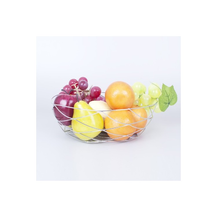 Fruit dish metal chrome
