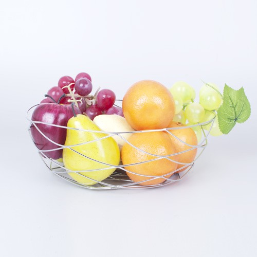 Fruit dish metal chrome