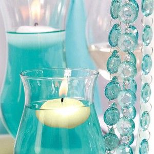 Floating candle Green, Pack of 10, Decorative Candles, Floating to Water 4,5x2,5 cm