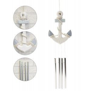 Détecteur De Porte, D'Ancrage En Bois Décoratifs. La décoration de fruits de Mer avec des Cloches Tubulaires en Métal 12X3X50