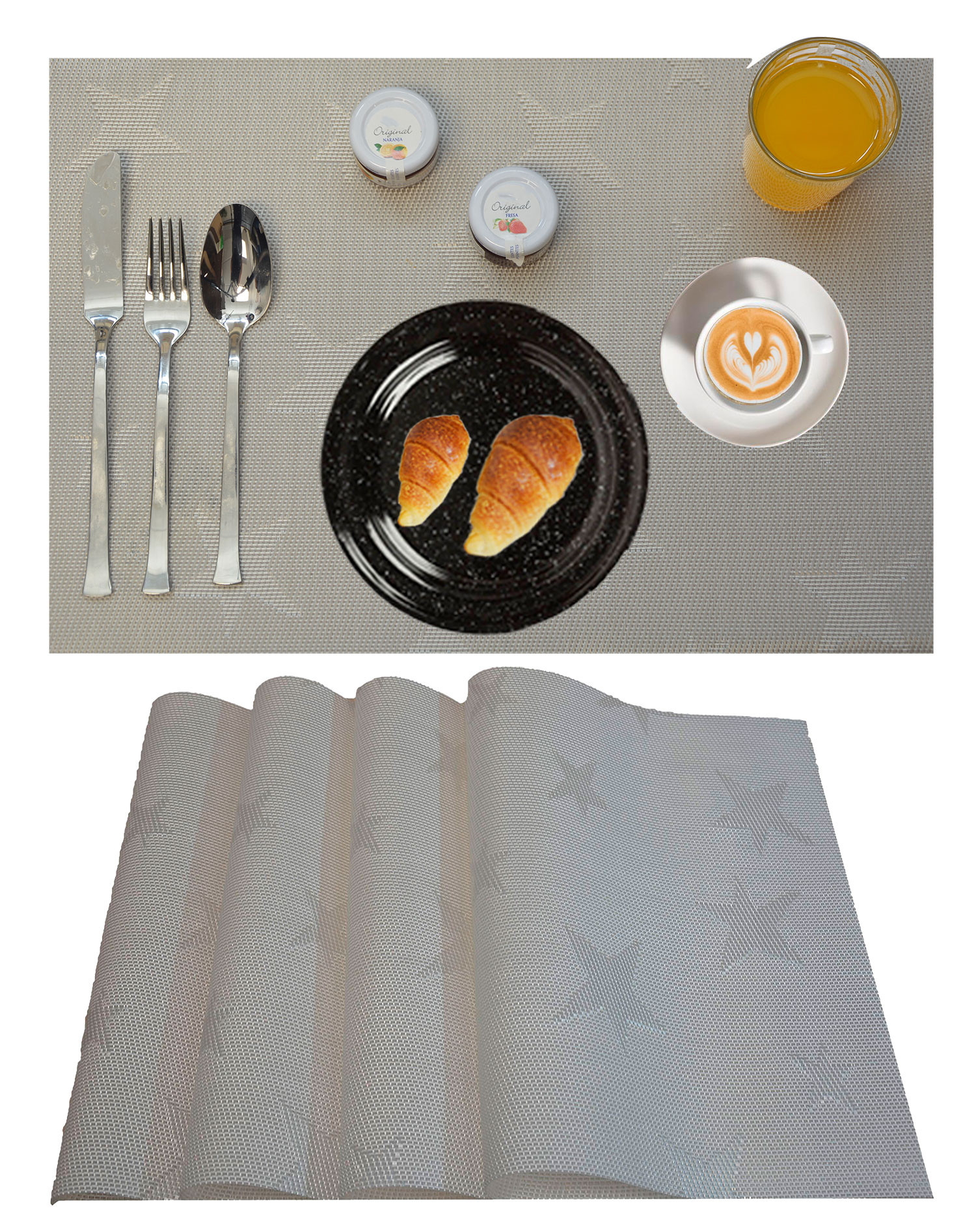 Salvamantel model silver stars (30x45) 