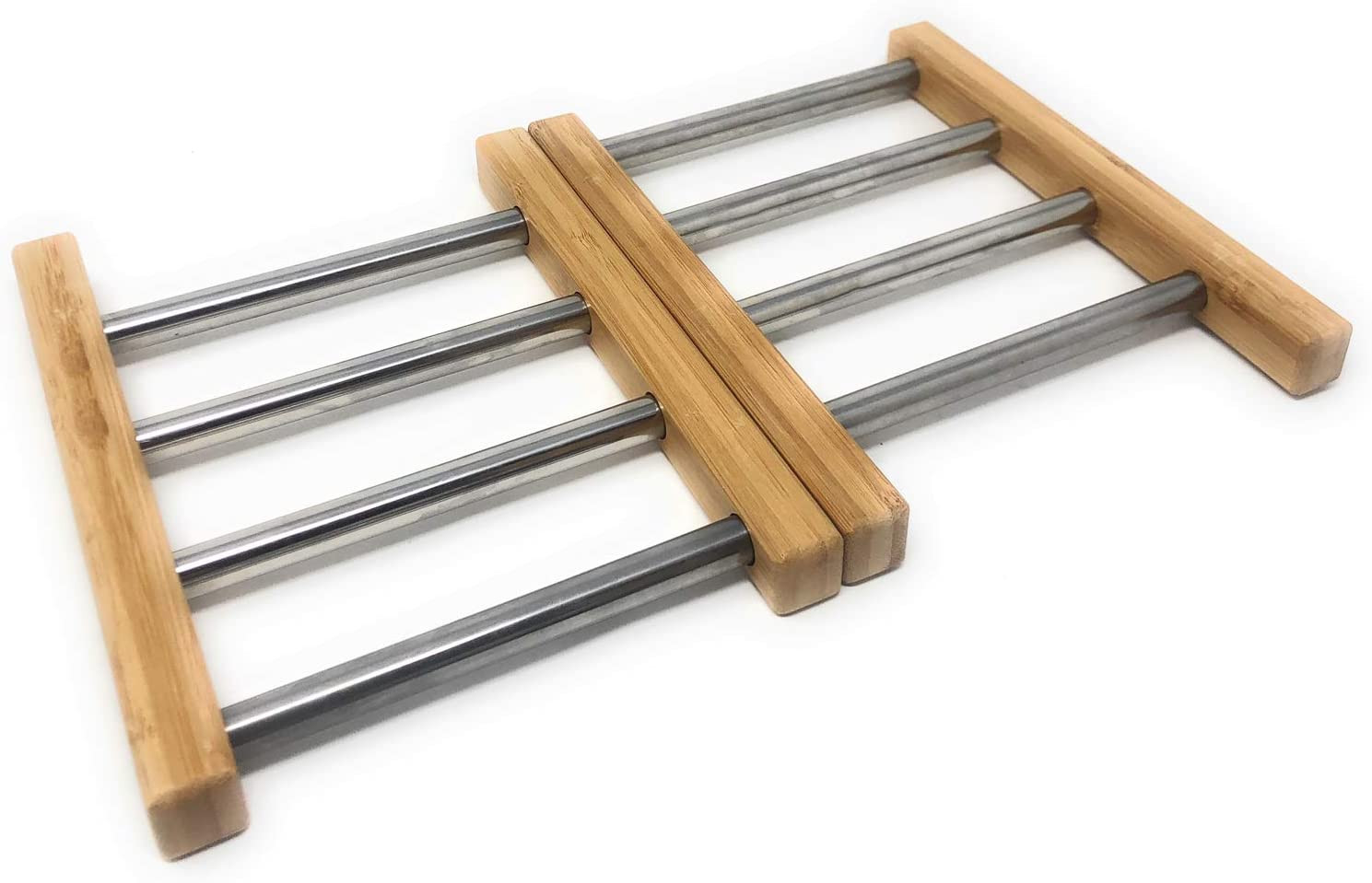 Salvamantel folding, bamboo and stainless steel