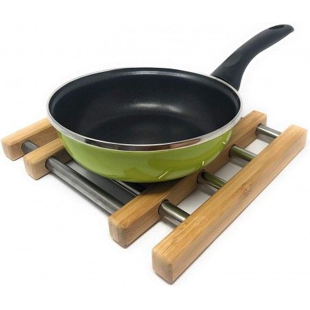 Salvamantel folding, bamboo and stainless steel 