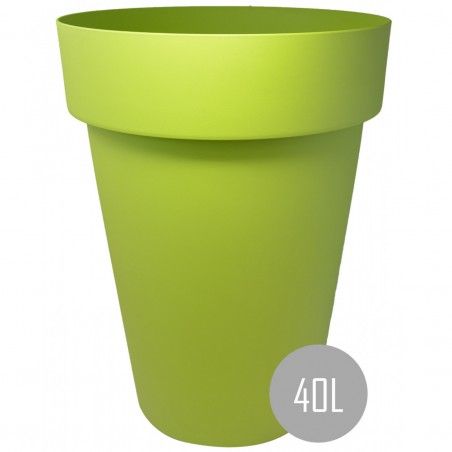 Maceteros Int/Ext. Grandes de PVC, Verde 40L, Circular Hidro-riego,38x38x51cm