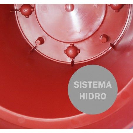 Maceteros Int/Ext. Grandes de PVC, Rojo 28L, Maceteros Hidro-riego 40x40x34cm