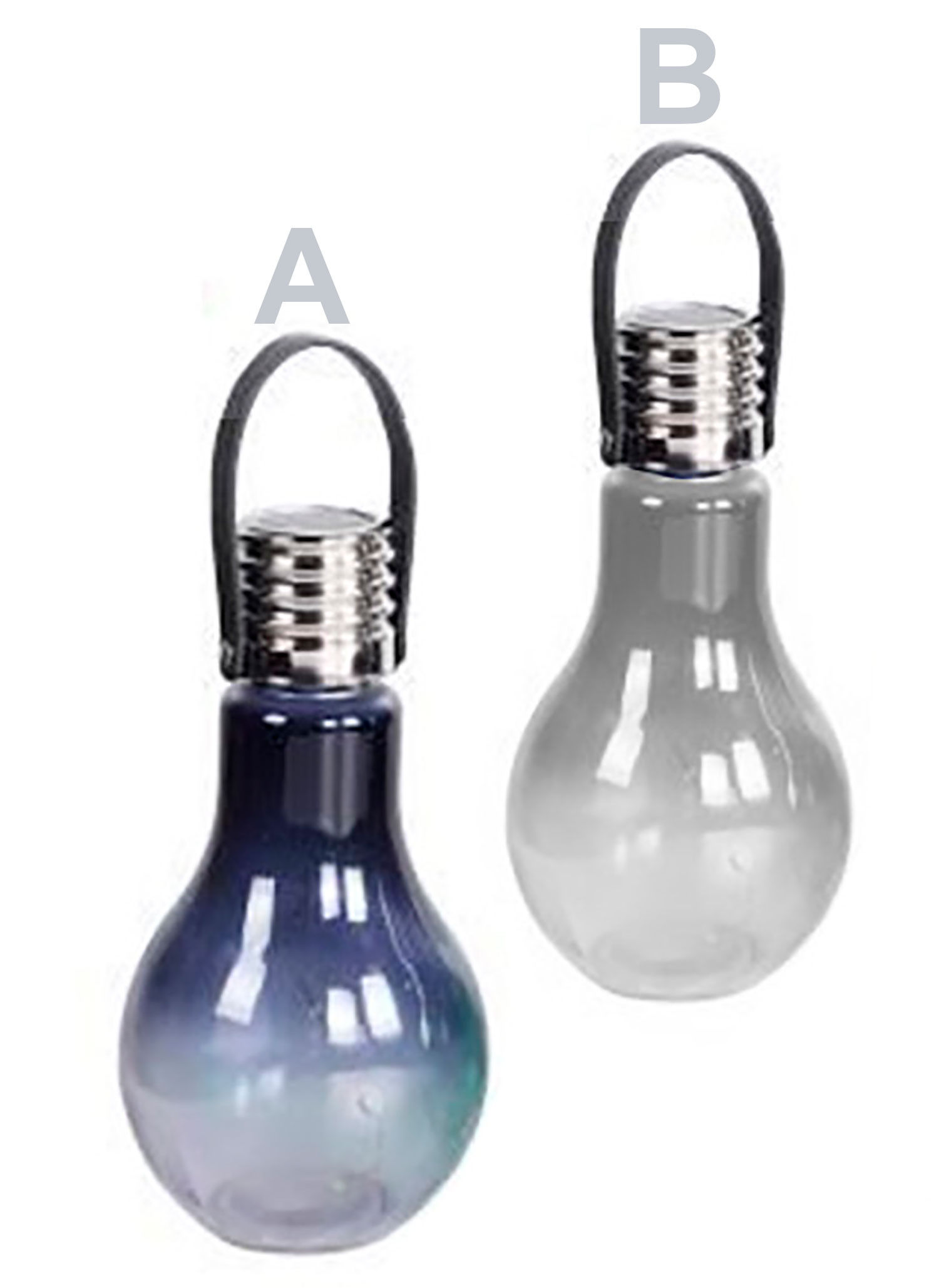 Solar light Decoration in the Shape of Bulb, Material glass 9X9X17cm