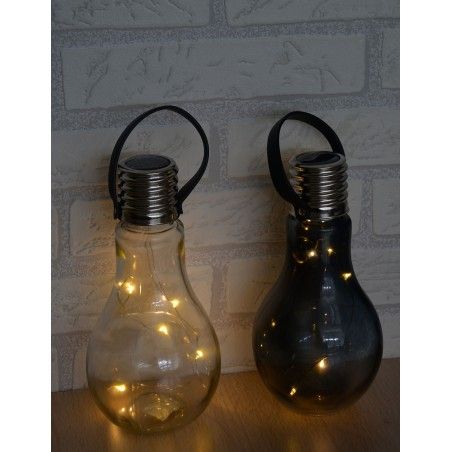 La luce solare Decorazione a Forma di Lampadina, vetro Materiale 9X9X17cm