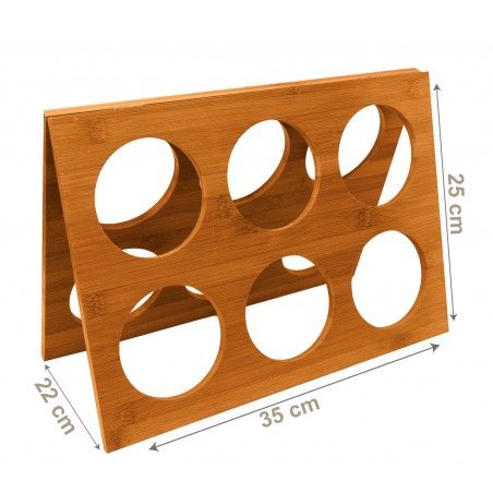 Bottiglia di bambù pieghevole (35.5x25) 6 bottiglie 