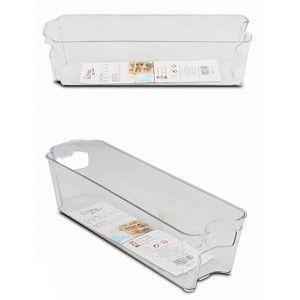 Caja de Almacenamiento para Nevera color Transparente, Tres Tamaños diferentes