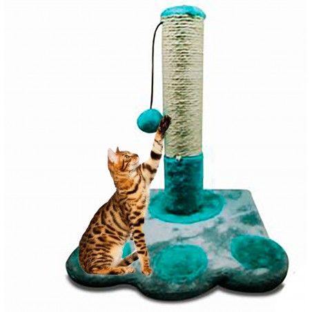Arbol para gato con forma de Huella, color azul 33X33X37cm