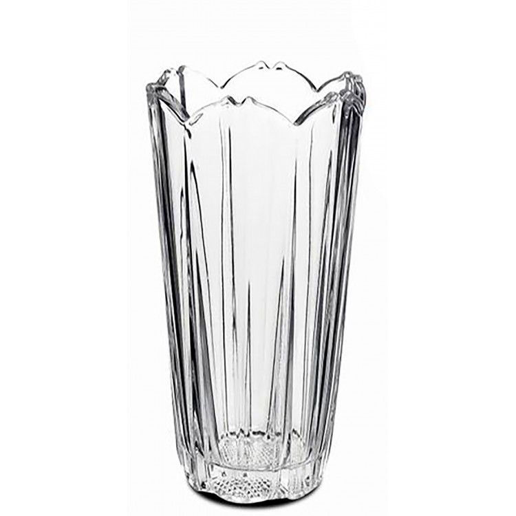 Jarrón decorativo Corolla de Cristal, color Transparente. Diam 12X23cm