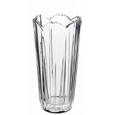 Jarrón decorativo Corolla de Cristal, color Transparente. Diam 12X23cm
