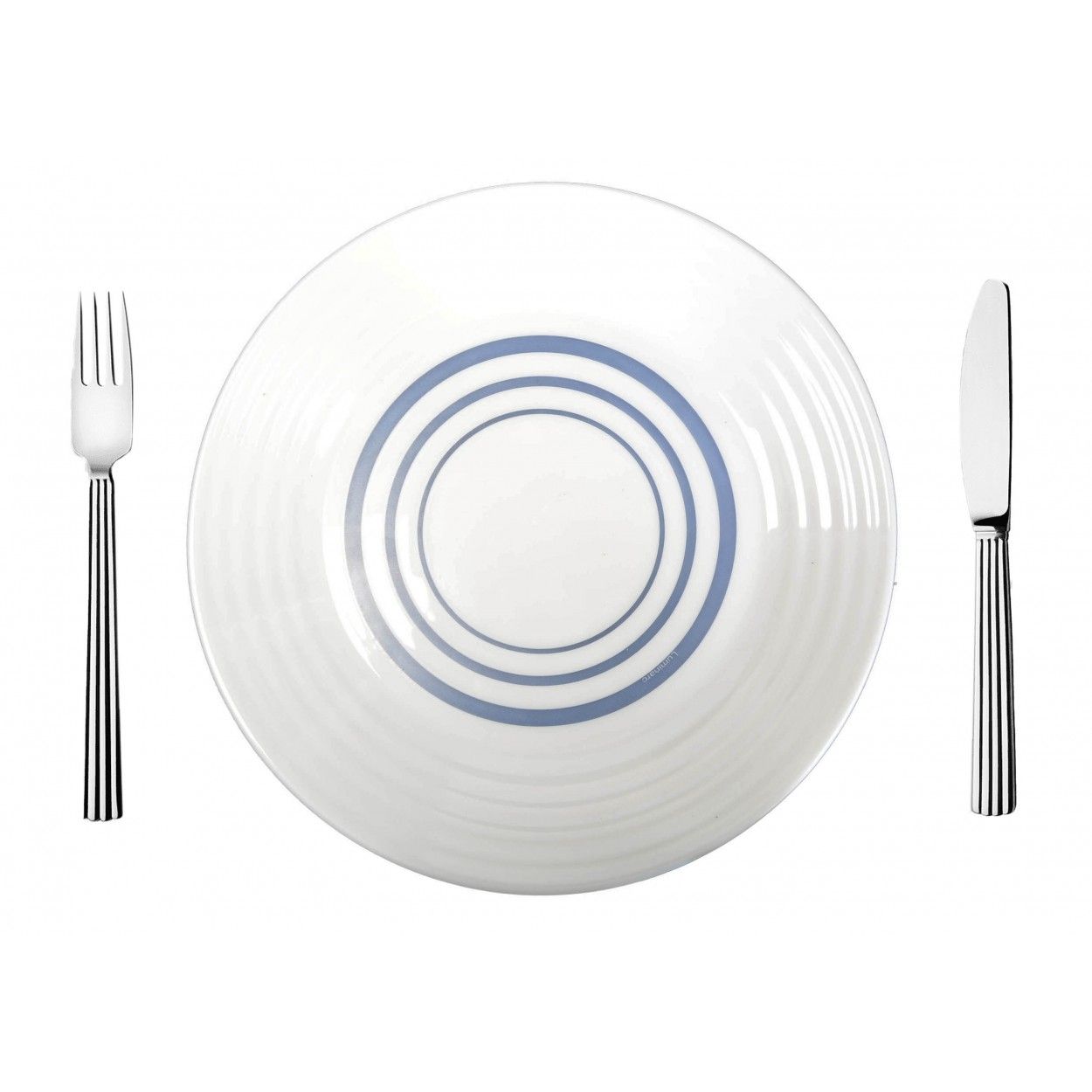 Plato para Postre, Hondo o Llano, Diseño Original, Vajilla Blanca y Azul