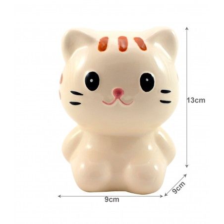 Hucha Infantil de Gatito, Realizada en Cerámica. 3 Colores diferentes 13X9X9cm