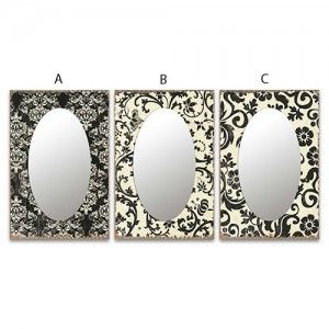 Miroir en verre ovale jupe