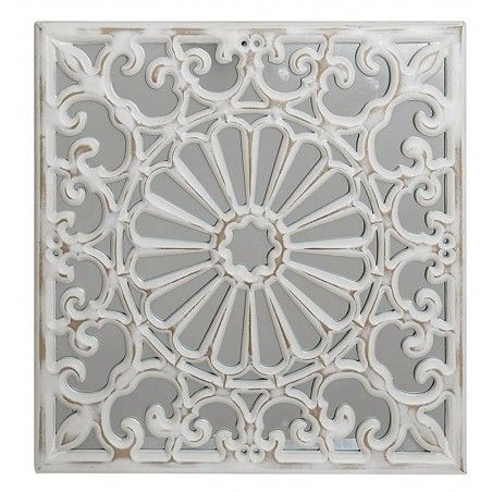 Retablo de Madera con Espejo, Mural Decorativo Pared Blanco.