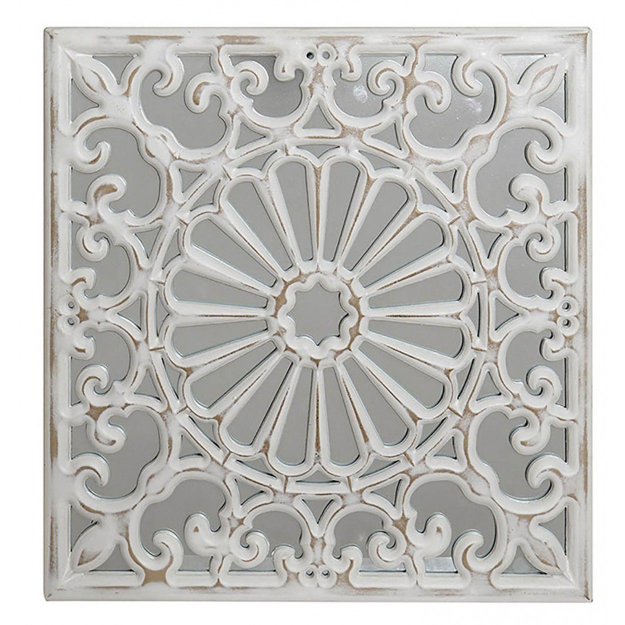 Retablo de Madera con Espejo, Mural Decorativo Pared Blanco.