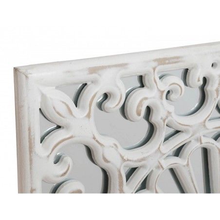 Retablo de Madera con Espejo, Mural Decorativo Pared Blanco.
