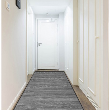 Tapis Pasillera Bambou Naturel signature de Cassiopée Gris, Celeste, des Ménages et des Plus